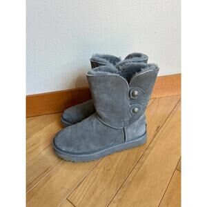 Ugg Boots Grey 2 Snap Short - Women’s Size 7